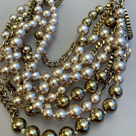 Stella & Dot ‘Lucia’ Layered Pearl Chain Necklace - Picture 2 of 6